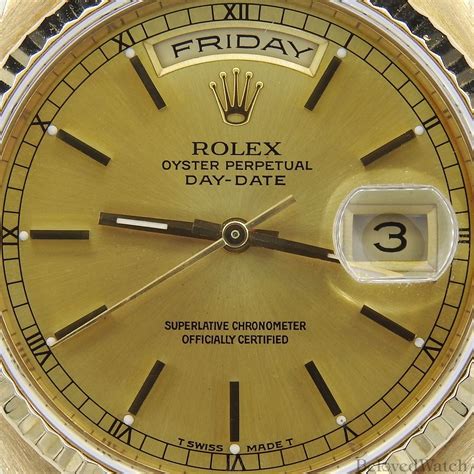 rolex date movement condition|rolex 18238 production years.